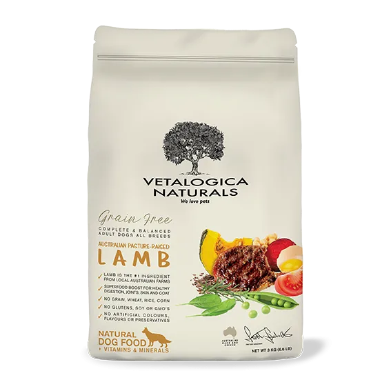 Vetalogica Naturals Grain Free Lamb Adult Dog Food