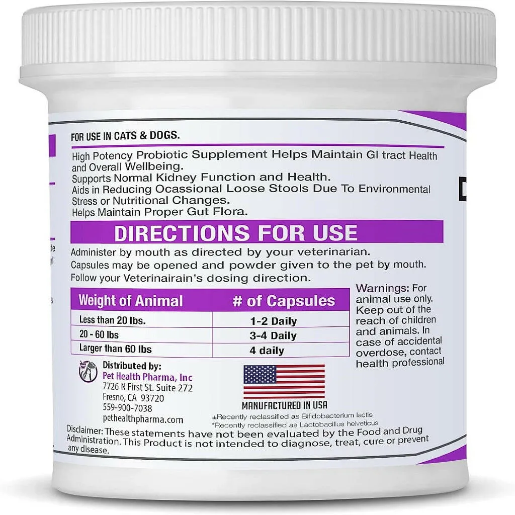 VetBiome Plus High Potency Probiotics Capsules for Dogs & Cats (40 Count)