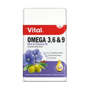 Vital Omega 3, 6 & 9 30 Capsules