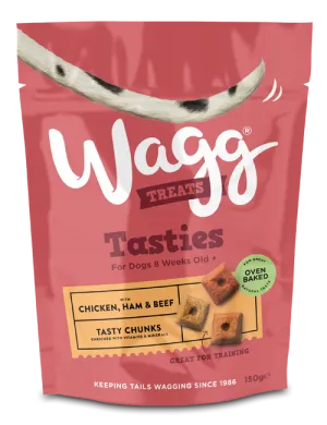 Wagg Tasty Chunks with Chicken, Ham & Beef 150g