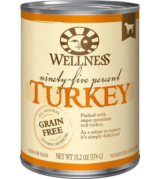 Wellness 95% Grain Free Turkey Mixer & Topper Wet Dog Food