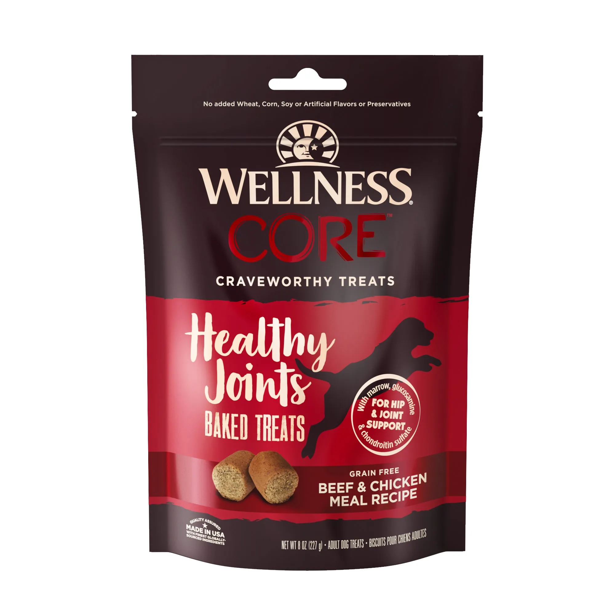 Wellness CORE Healthy Joints Baked Treats Beef & Chicken Recipe 8-oz, Dog Treat