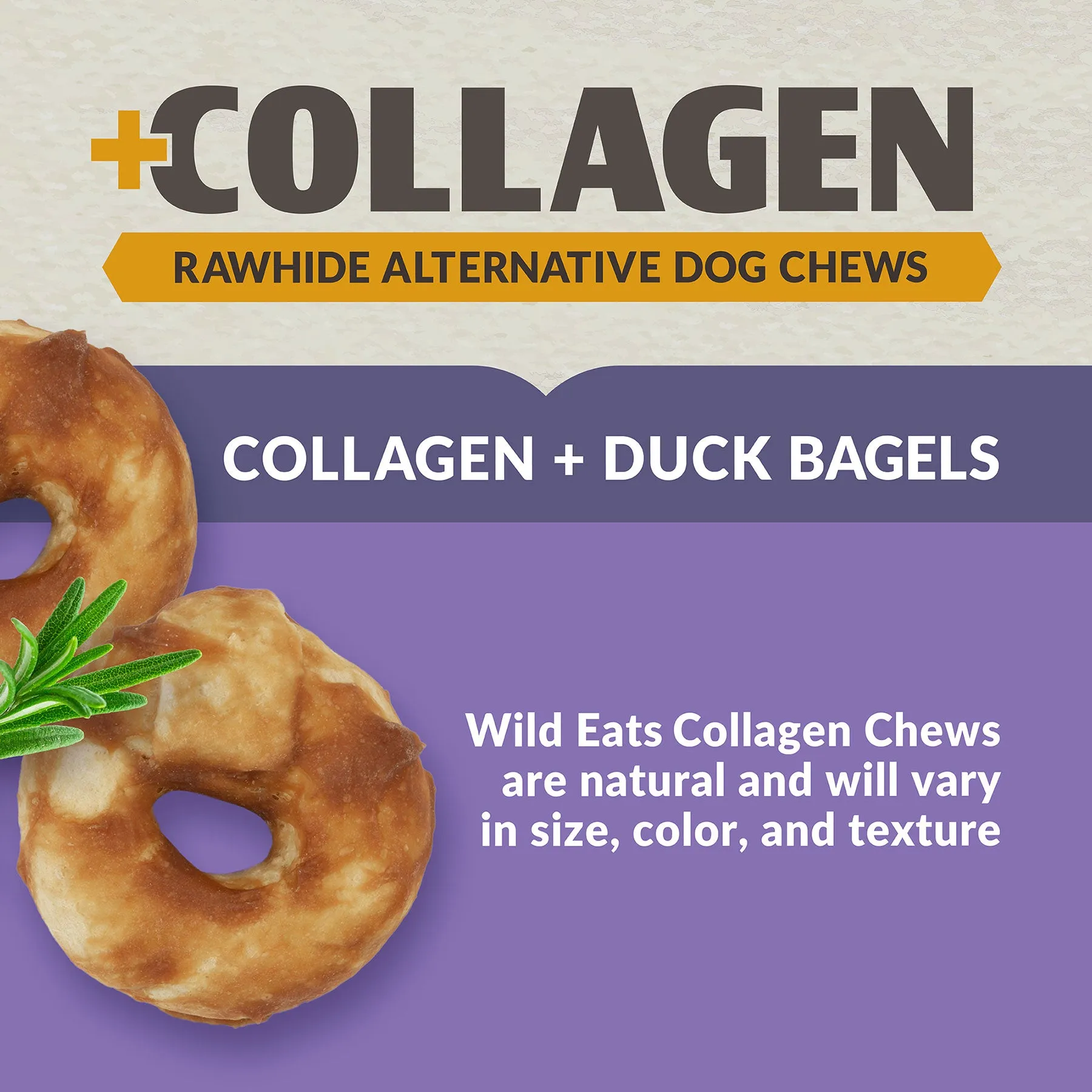 Wild Eats Collagen Bagel Duck Flavored Dog Treats